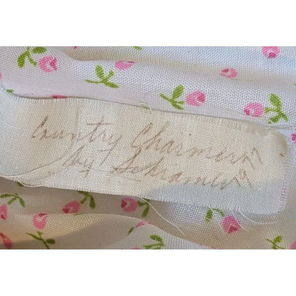 70s Cloth Doll Handmade Yarn Hair Embroidered Rag Country Signed Cottagecore 13